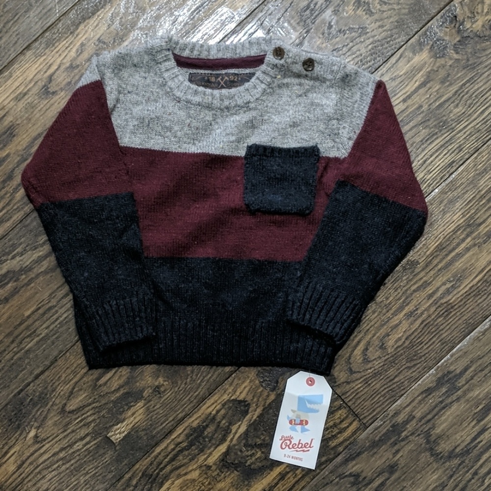 Little Rebel Striped Sweater NWT
